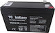 TC Battery TS7.5-12 UPS Battery with Capacity 7.5Ah and Voltage 12V 1pcs