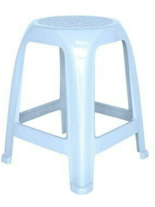 Plastic Stool Outdoor 85.505 Λευκό 1pcs 26.5x26.5x47cm