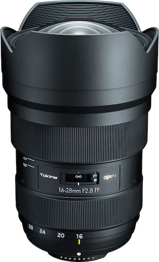 Tokina Full Frame Φωτογραφικός Φακός Opera 16-28mm f/2.8 FF Wide Angle Zoom για Nikon F Mount Μαύρος