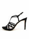 Fardoulis 8078 Wildleder Damen Sandalen in Schwarz Farbe