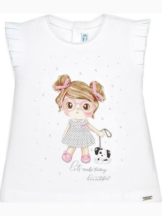 Mayoral Kids Blouse Short Sleeve White