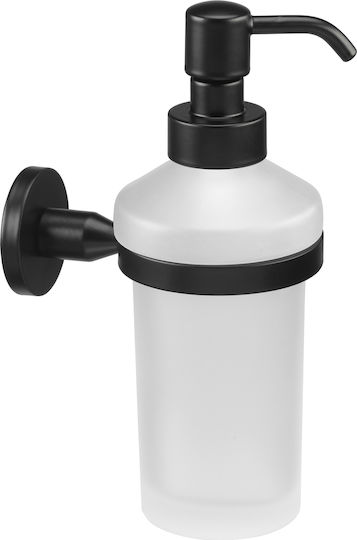 Verdi Sigma Επιτοίχιο Dispenser Γυάλινο Μαύρο