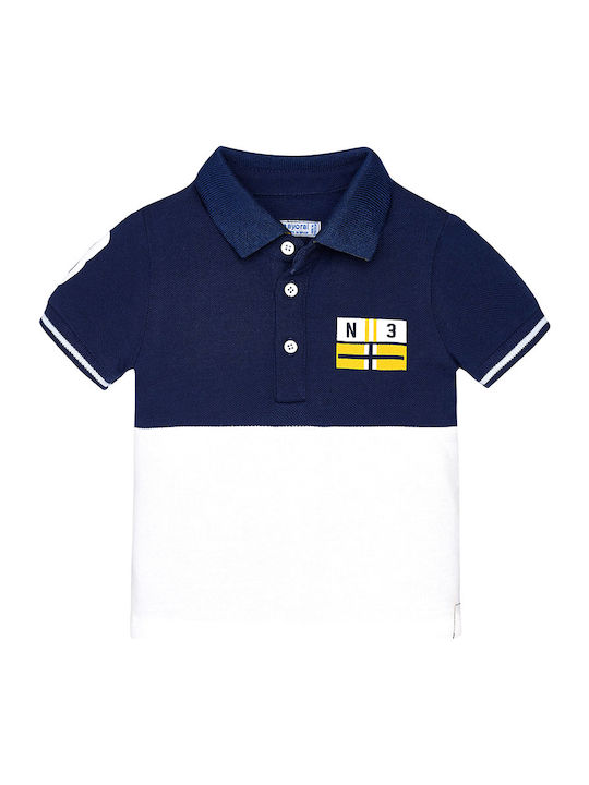 Mayoral Kids Polo Short Sleeve Navy Blue