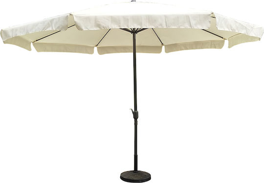 Rundschreiben Metall-Garten- und Terrassen-Sonnenschirm GU400-BE Beiges Φ4m