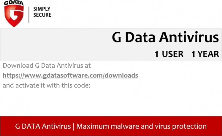 GDATA Antivirus 2019 (1 Licences , 1 Year) Card | Skroutz.gr