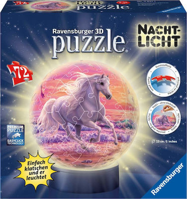 Puzzleball Horses on The Beach Night Light 72buc Ravensburger