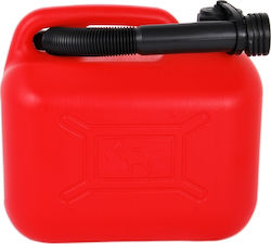 Autoline Fuel Plastic Can with Extension Tube 5lt Red