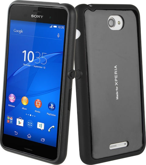 Roxfit Gel Shell Slim Back Cover Silicon Negru (Xperia E4)