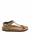 Birkenstock Kairo Birko-Flor Women's Flat Sandals Anatomic With a strap In Khaki Colour 047211