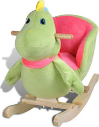 vidaXL Fabric Rocking Toy Dinosaur for 12+ months with Max Load Capacity 25kg Green