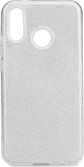 Forcell Back Cover Σιλικόνης Ασημί (Huawei P20 Lite)
