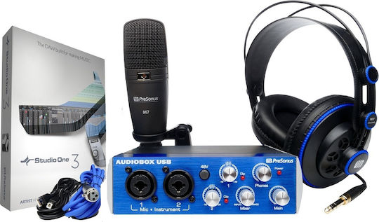 Presonus Audiobox USB 96 Studio Kit Външна Професионална Звукова Карта Свързаност USB към компютър