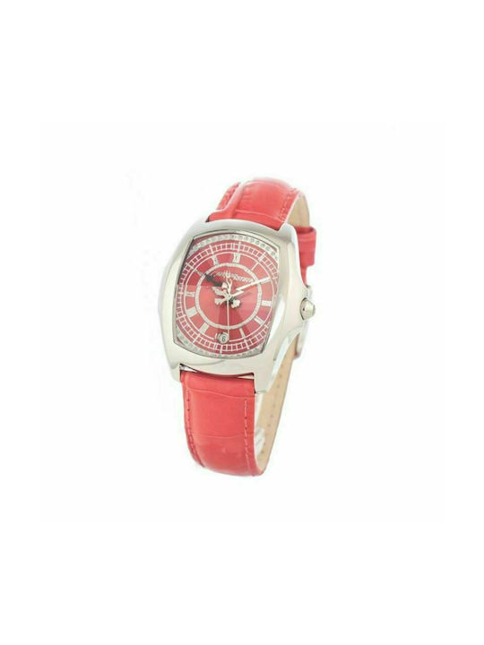 Chronotech Watch with Fuchsia Leather Strap CT7896L-97