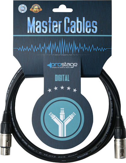 Prostage Cable XLR male - XLR male 0,3m (DMX-M5-003)