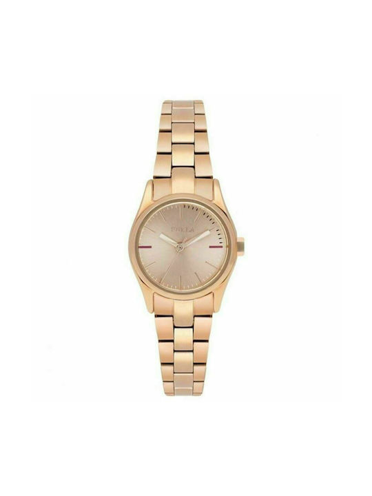 Furla Watch with Pink Gold Metal Bracelet R4253101505