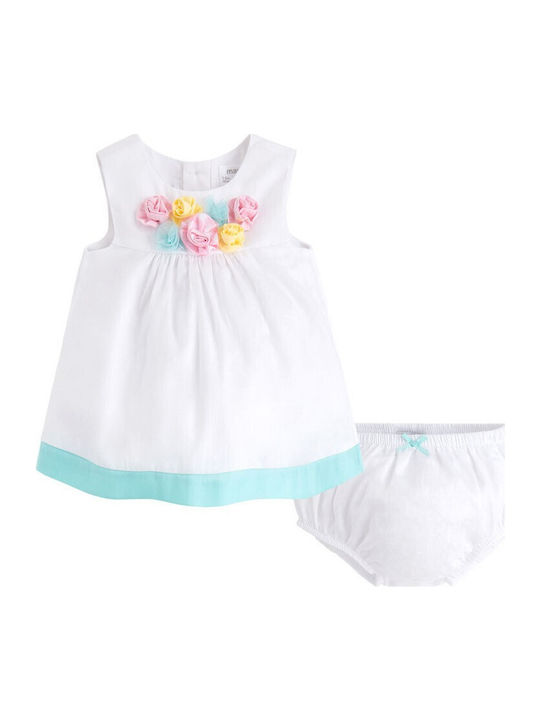 Rochie pentru Copii Fără mâneci Satin Alb