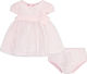 Mayoral Kids Dress Striped Short Sleeve Pink