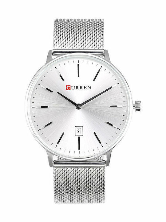 Curren Men's Watch 41mm Battery with Metal Bracelet Silver / Silver