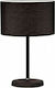 Elmark Tomy Metal Table Lamp for Socket E27 with Black Shade and Base