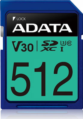 Adata Premier Pro SDXC 512GB Class 10 U3 V30