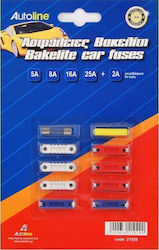Autoline Car Fuse Set Blades 10pcs Autoline Car Fuse Set Blades 10pcs