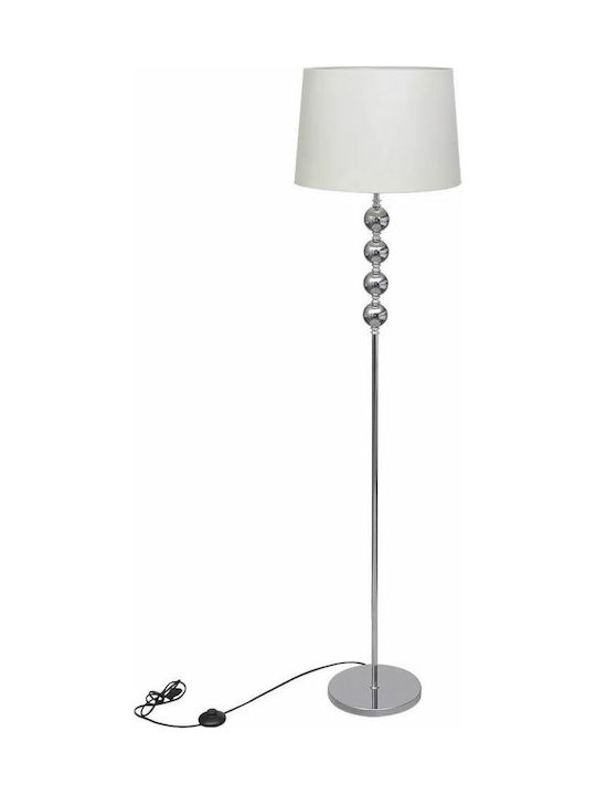 vidaXL Floor Lamp H156xW38cm. with Socket for Bulb E27 White