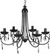 vidaXL Chandelier Candlestick Black 240689