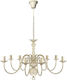 vidaXL Chandelier Candlestick 8xE14 White 241383