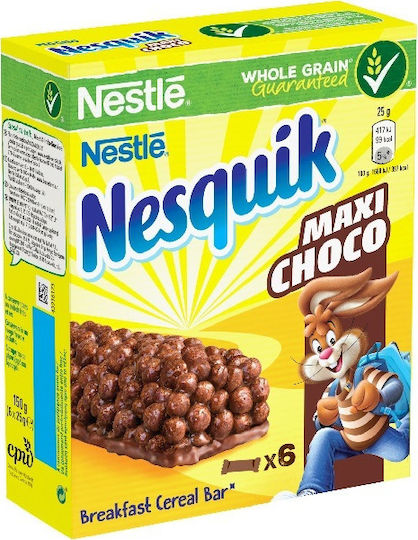 Nestle Nesquik Maxi Μπάρα Ενέργειας / Ξηρών Καρπών με Choco (6x25gr)