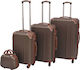 vidaXL Set of Suitcases Brown Set 4pcs 91194