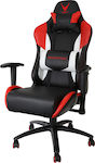 Omega Silverstone Artificial Leather Gaming Chair with Adjustable Arms Black / Red / White