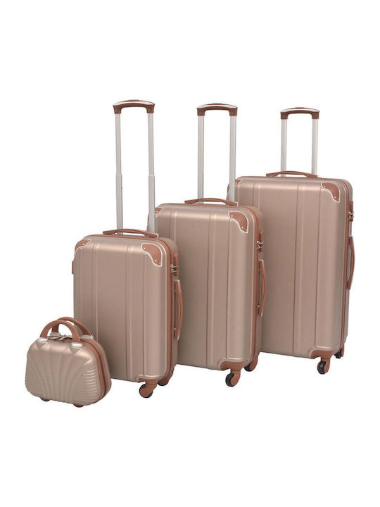 vidaXL Hard Pink Gold Suitcases Max Height 76cm...