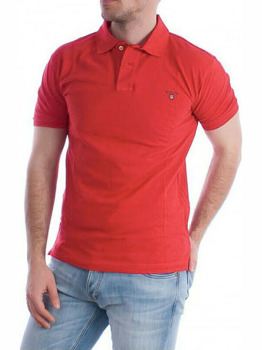 Gant Ανδρικό T-shirt Κοντομάνικο Polo Κόκκινο