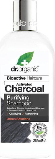 Dr.Organic Activated Charcoal Shampoos Tiefenreinigung für Alle Haartypen 265ml