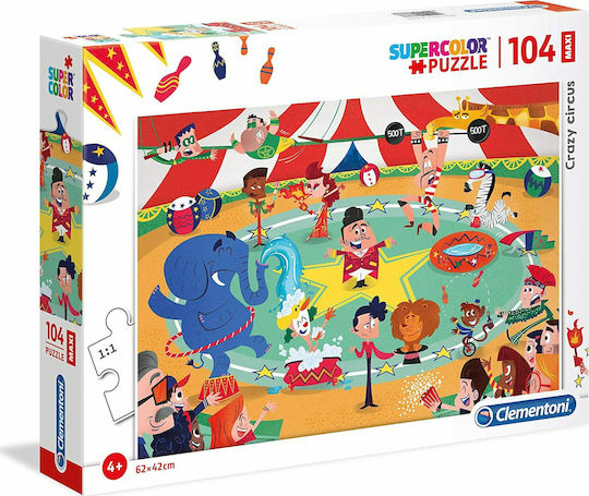 Kids Puzzle Crazy Circus for 4++ Years 104pcs Clementoni