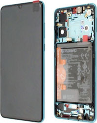 Huawei Οθόνη Service Pack με Μηχανισμό Αφής και Πλαίσιο για Huawei P30 (Μπλε)