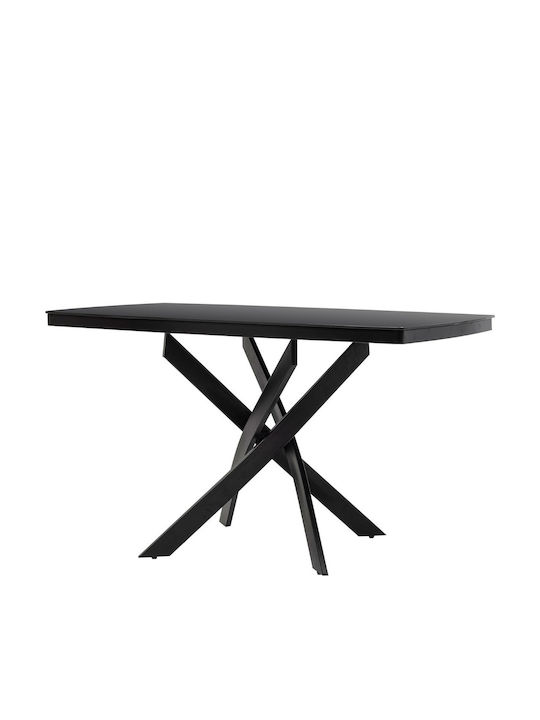 Orion Dining Room Rectangular Table Black 135x80x75cm