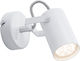 Elmark Single Ceiling & Wall Spot with GU10 Socket in White Color
