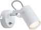 Elmark Single Spot with GU10 Lamp Adapter in White Colour