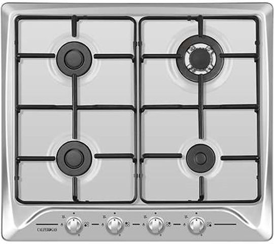Calfer Gas Εστία Υγραερίου Αυτόνομη Inox 58x51εκ. Ασημί