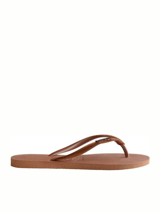 Havaianas Slim Velvet Papuci de plajă în Maro Culore