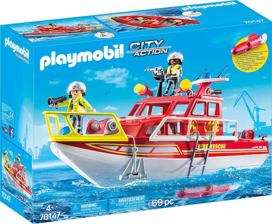 Playmobil City Action Πυροσβεστικό Σκάφος Διάσωσης για 4 ετών