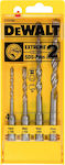 Dewalt Extreme Set of 5 Four-Cut Drills Carbide with SDS Plus Shank for Masonry