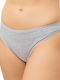 Women's Solid Color Briefs (1001) - Gray