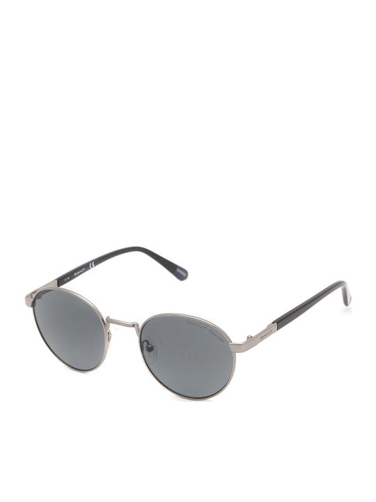 Gant Men's Sunglasses with Silver Metal Frame and Polarized Lens GA7103 11D