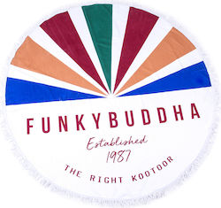 Funky Buddha Multi Round Beach Towel with Diameter 150cm