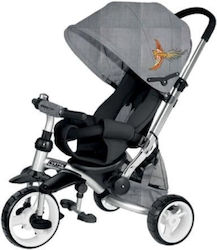 Kikka Boo Vetta Kids Tricycle Convertible, With Storage Basket, Sunshade & Push Handle for 2-6 Years Gray 31006020082