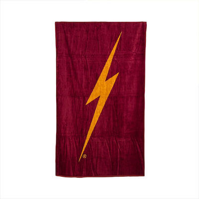 Lightning Bolt Forever Beach Towel Cotton Red 180x100cm. 99AUNTOAE01-R18