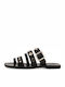 Sante Women's Flat Sandals In Black Colour