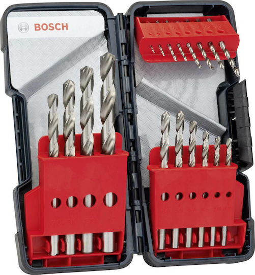 Bosch HSS-G Set of 18 Drills with Cylindrical Shank for Metal